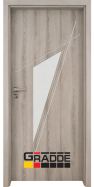 Вътрешна врата Граде, модел Kristall Glas 4-2, цвят Ясен Вералинга
