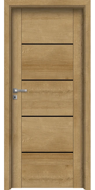 Интериорна врата Invado Aristo модел 5 Black Lacobel 5 Интериорна врата Invado Aristo Black Lacobel модел 5, цвят European Oak