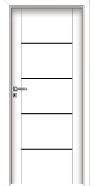 Интериорна врата Invado Aristo модел 5 Black Lacobel 4 Интериорна врата Invado Aristo Black Lacobel модел 5, цвят Lindo White