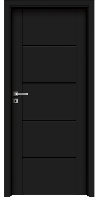 Интериорна врата Invado Aristo модел 5 Black Lacobel 3 Интериорна врата Invado Aristo Black Lacobel модел 5, цвят Pure Black