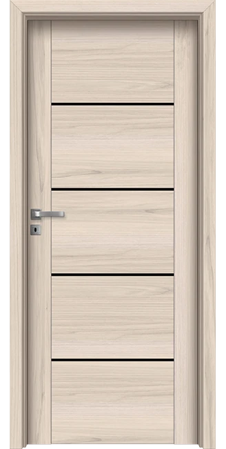 Интериорна врата Invado Aristo модел 5 Black Lacobel 2 Интериорна врата Invado Aristo Black Lacobel модел 5, цвят Spring Oak
